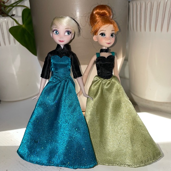 Disney World Theme Park Frozen Elsa And Anna Mini Dolls - Picture 1 of 17